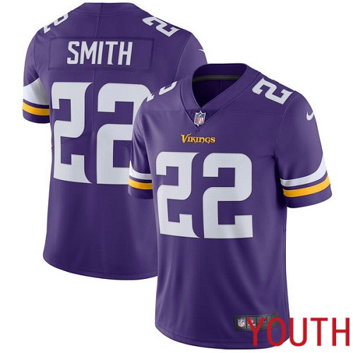 Minnesota Vikings 22 Limited Harrison Smith Purple Nike NFL Home Youth Jersey Vapor Untouchable